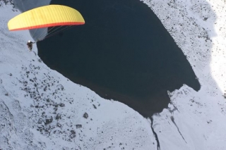 Un deslizamiento nevado